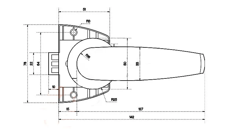 Полированная хромированная дверная ручка в комплекте для ванной туалета