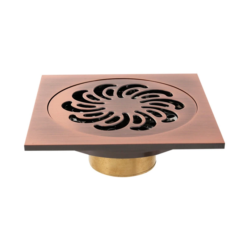 

New Drains Copper Bathroom Honggu Waste Drains Floor Cover Anti-odor Washroom Shower Drain Strainer Bath Hardware