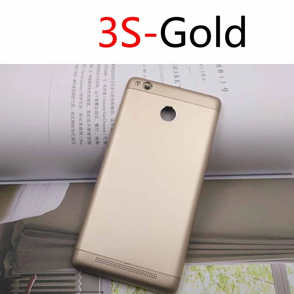 3S-Gold-No tool 3S задняя крышка батарейного отсека для Xiaomi Redmi 3 задняя крышка батарейного отсека чехол на заднюю крышку для Redmi 3S Замена корпуса КОРПУСА - Цвет: 3S-Gold-No tool