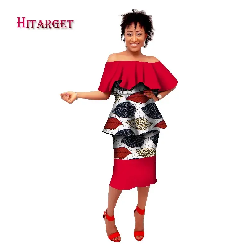 Женские платья в африканском стиле Анкары Дашики с воском батик на лето и осень