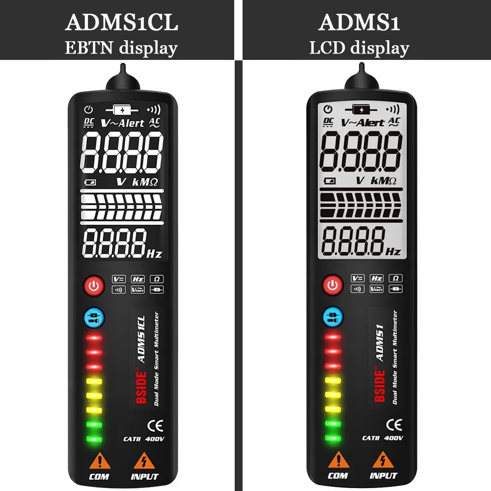 

ADMS1/CL Smart LCD Screen Digital Multimeter Voltage Resistance Meter Tester Smart Digital Multimeter Test Leads Lanyard Tool