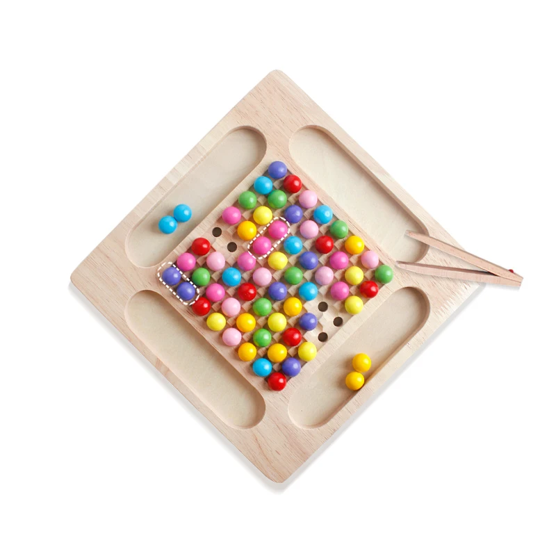 

Kids Wooden Montessori Toys Hands Brain Training Clip Beads Puzzle Board Math Game Baby Early Educational Toy For Children Gift