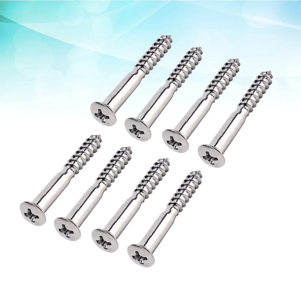 

16pcs Steel Joint Bushings Bolts Screws Mounting Screws for Guitar Bass Neck Plate Y04A (Silver)