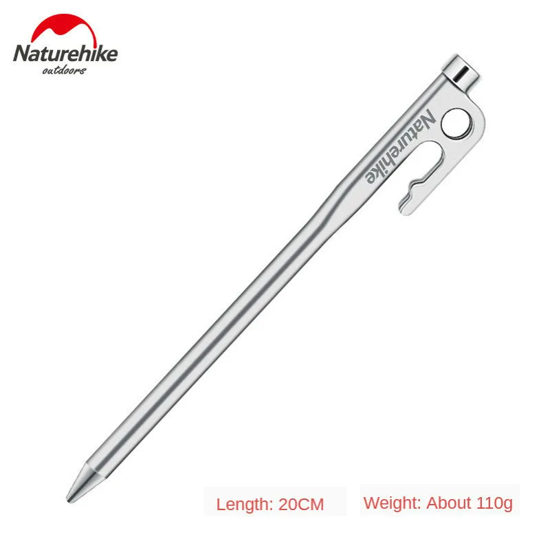 Naturehike 1 Pcs High Strength Stainless Steel Ground Nail Tent Large Canopy Anti-dropping Quick-hanging | Спорт и развлечения