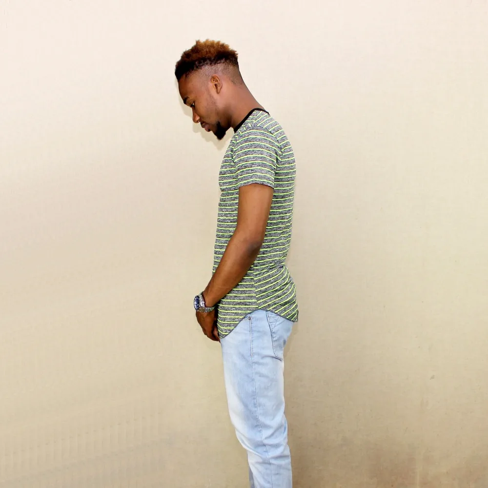 Дашики в стиле унисекс футболка полоску с О образным вырезом для девочек