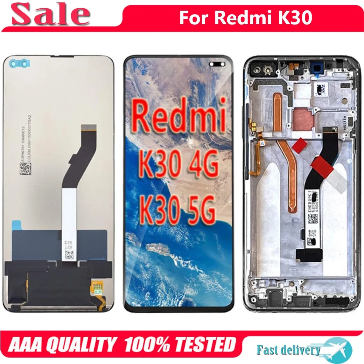 Оригинальный дисплей для Xiaomi Redmi K30 5G M1912G7BE M1912G7BC ЖК-дисплей сенсорный экран дигитайзер в сборе