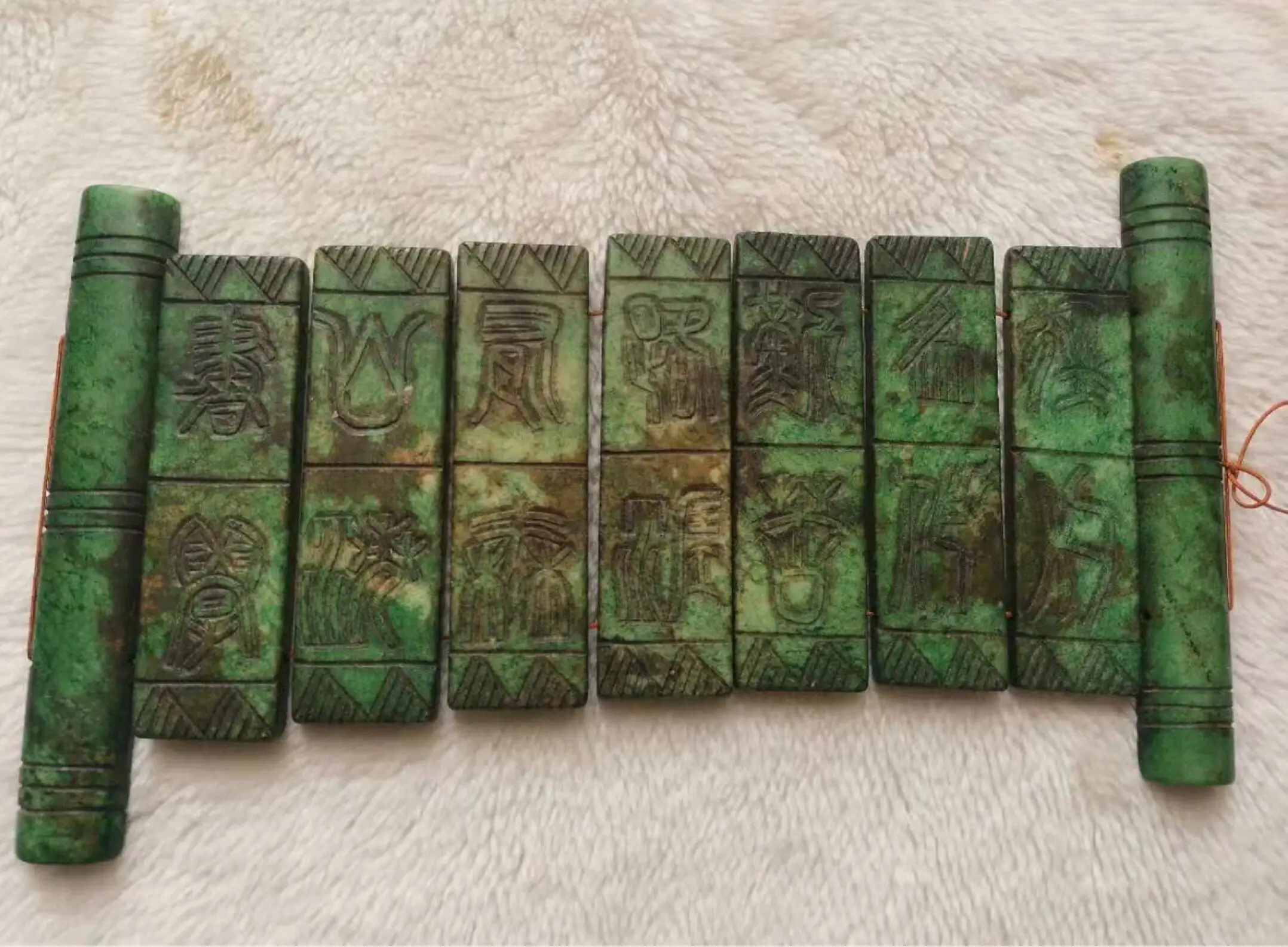 Exquisite ancient Chinese handicraft sculpture jade carving Sun Tzu's art of war jewelry Xiuyu random delivery | Дом и сад