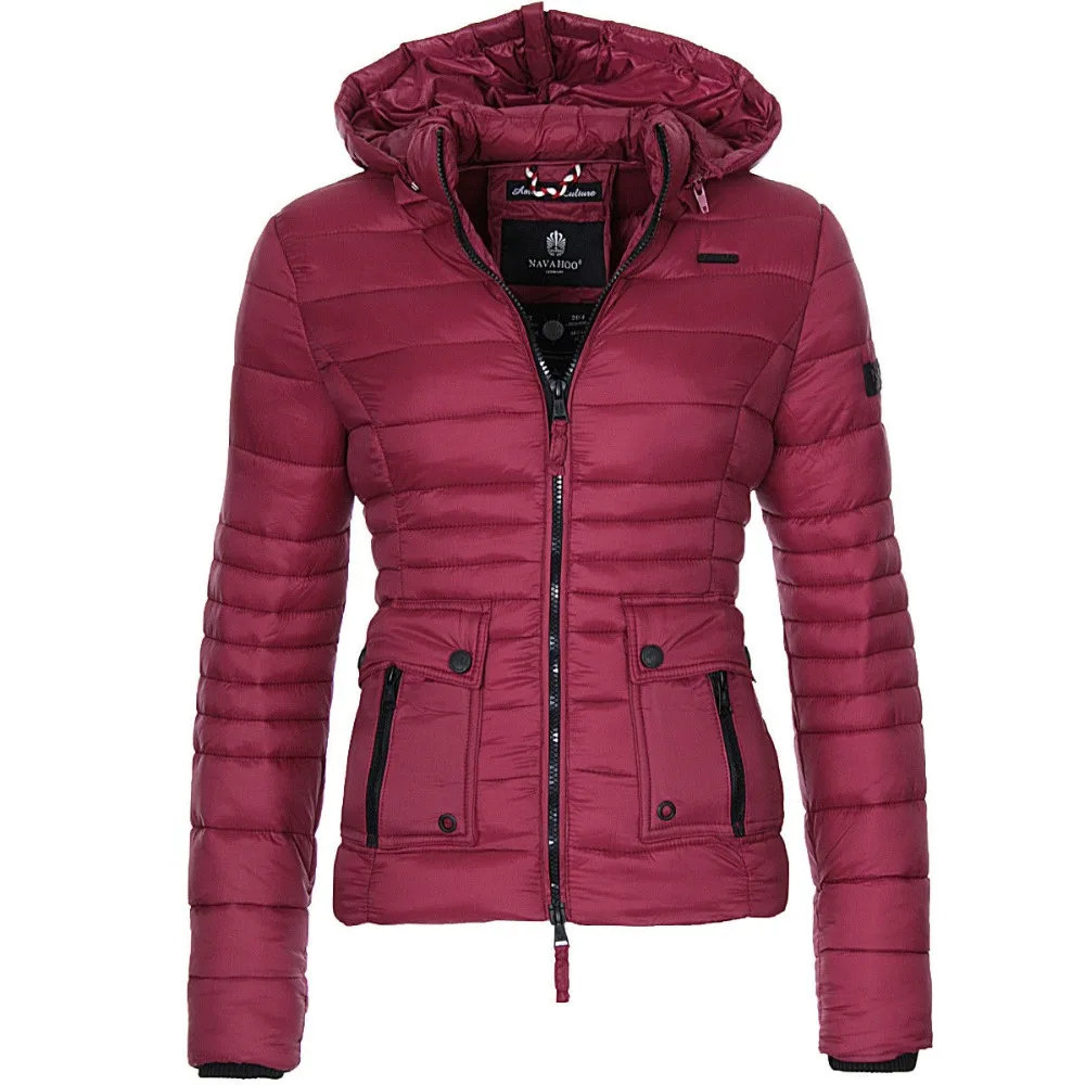 

Vogue Winter Coat Women Warm Puffer Jacket Fashion Women Parka Casual Slim Fit Hooded Overcoat Outwear Women Parka Jackets