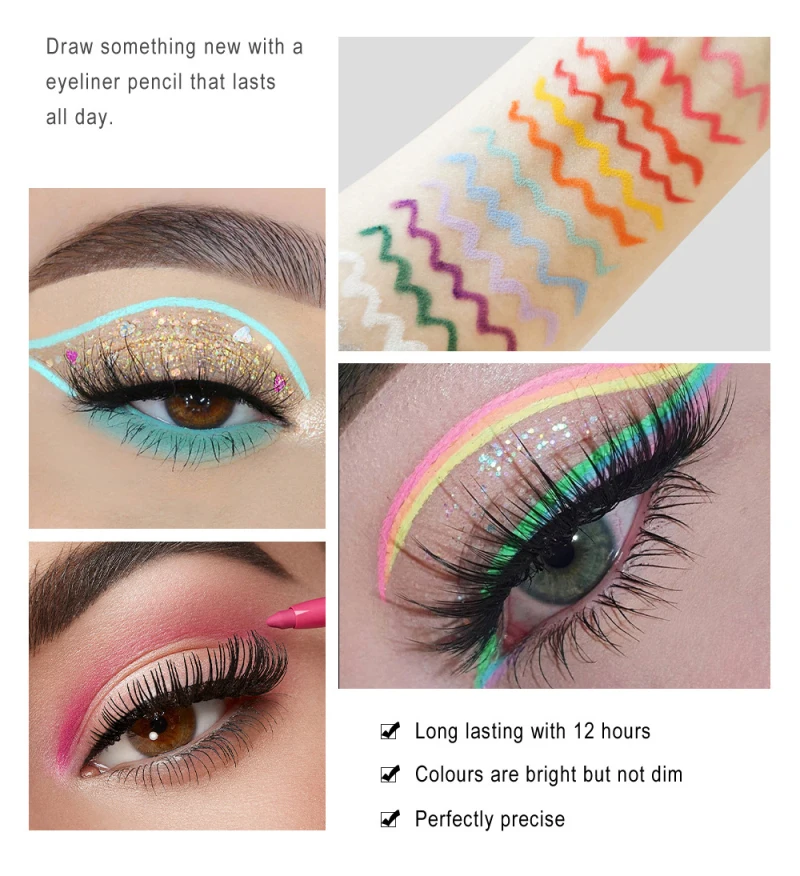 HANDAIYAN 20 Colors Ultra-fine Eyeliner Waterproof And Sweatproof Non-smudge Pen TSLM2 |