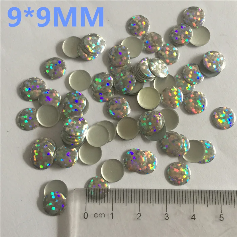 300 шт 9 мм круглые ослепляющие цветные лазерные металлические шпильки с