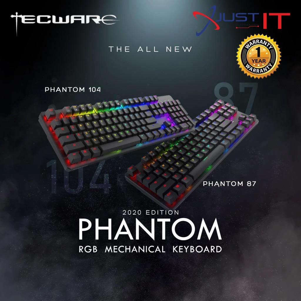 

Механическая игровая клавиатура Tecware Phantom RGB 2020/Phantom RGB-синий, красный, коричневый переключатель