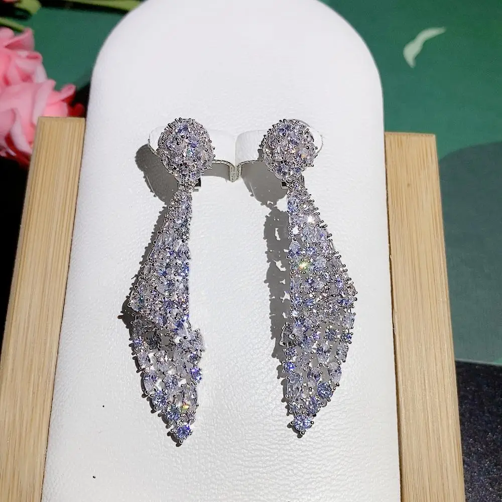 

Senior custom irregular zircon earrings female earring clips no pierced ear clips