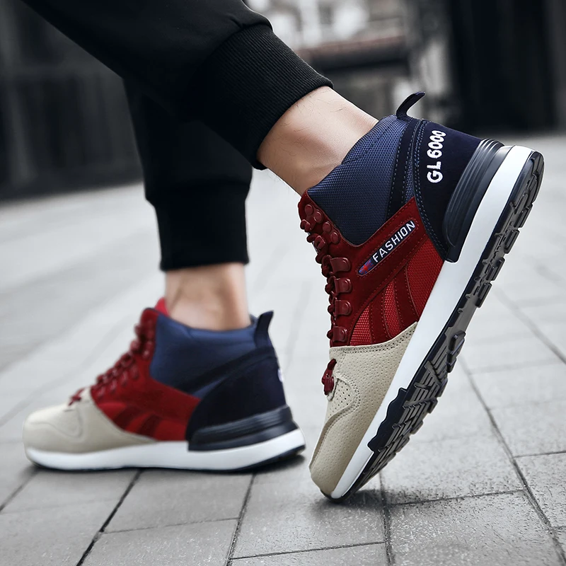 Высокая спортивная обувь мужские кроссовки дышащие противоскользящие для