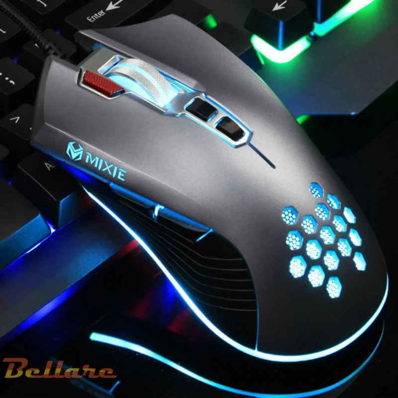 

ZL Wired Gaming Mouse Metal Mechanical Lol M10 Macro Definition RGB For Laptop