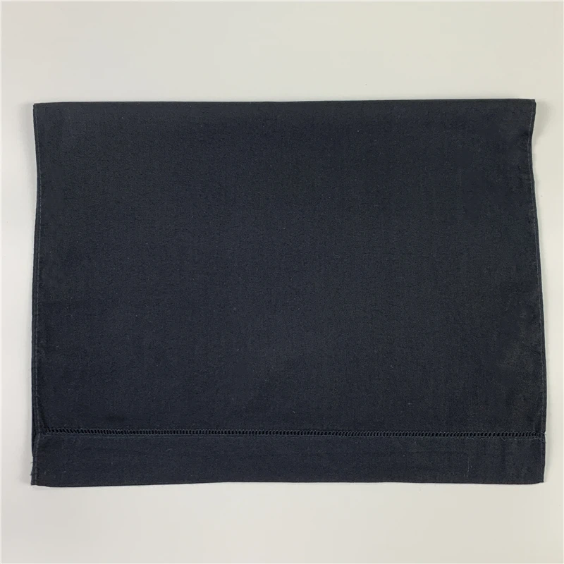 Набор из 12 модных черных льняных полотенец для гостей полотенце рук с вышивкой