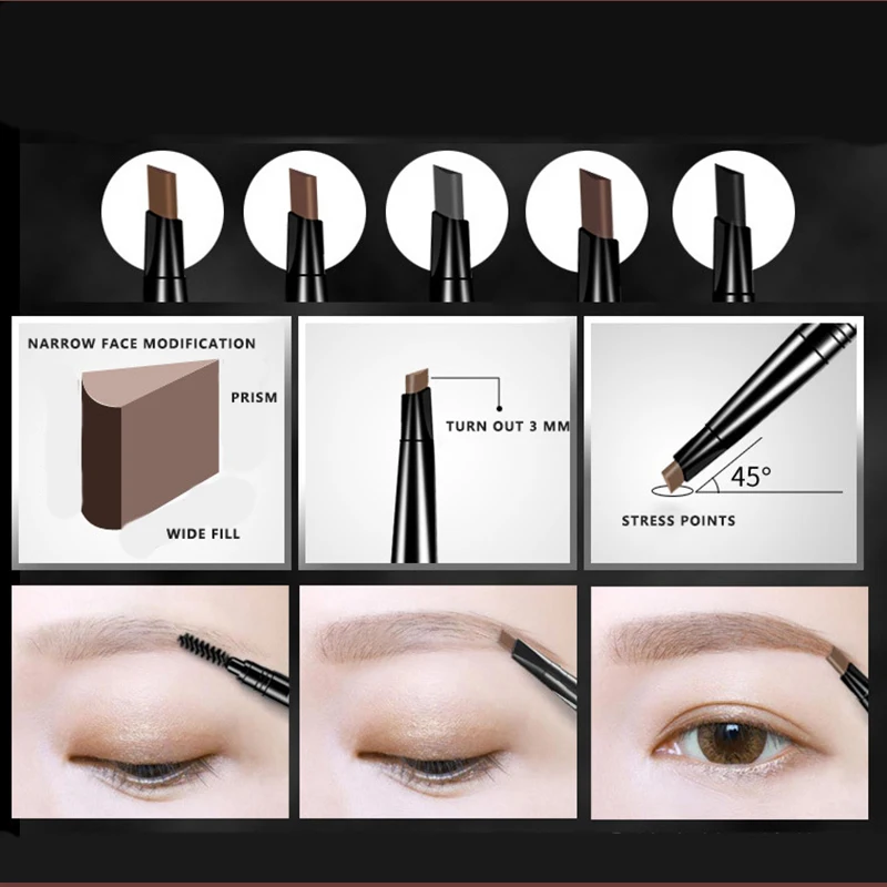 

Eye Brow Shade Double Head Rotating Eyebrow Enhancer Pencil No Cut No Fade Tattoo Pen Tint For Eyebrows Fine Sketch Brow Pencil