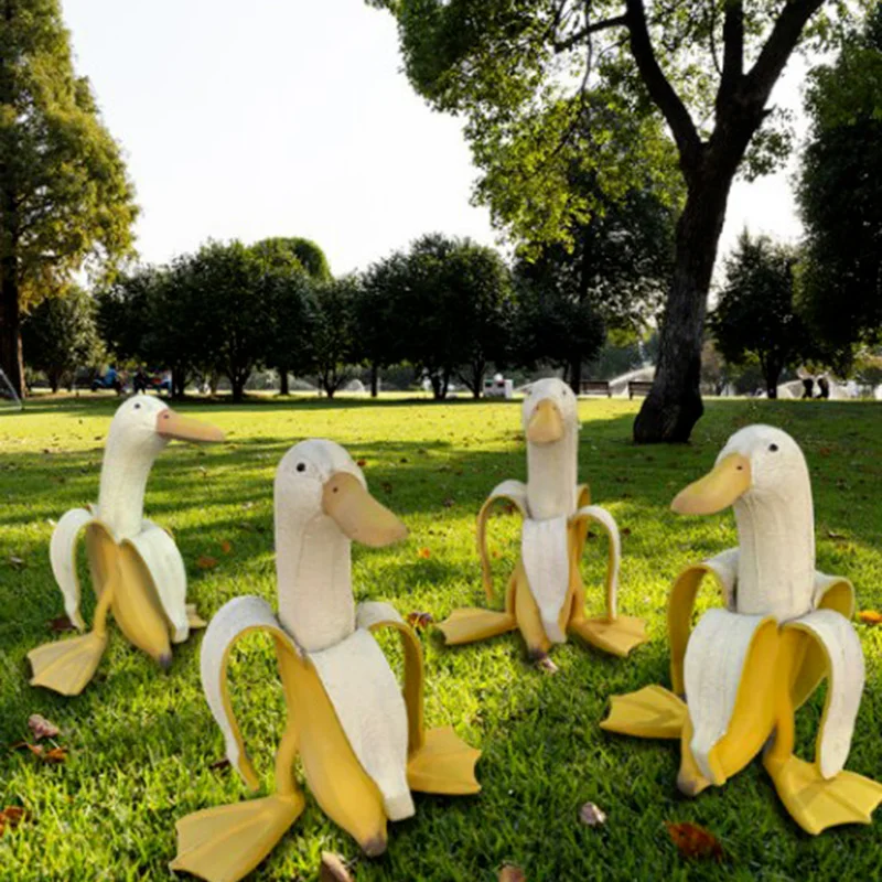 Креативный милый рисунок из смолы банановая утка Детская Веселая игрушка для