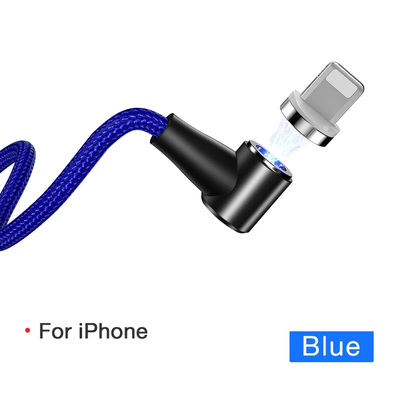 CAFELE QC3.0 Магнитный USB кабель для синхронизации данных зарядный кабель для iPhone huawei samsung 3A Быстрая зарядка usb type C Micro кабель - Цвет: Blue for iPhone