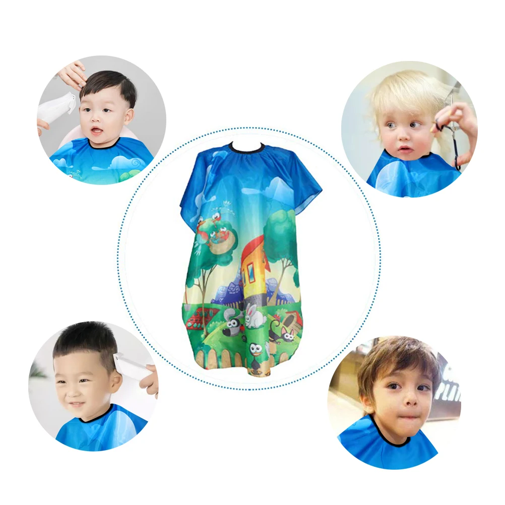

Kids Hairdresser Cutting Cape Hairdresser Salon Hair Styling Apron Kids Boys Girls Animal Pattern Styling Shampoo Salon Cape