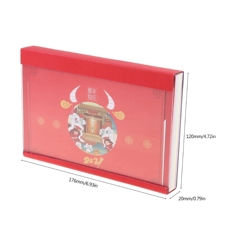 

Chinese New Year 3D 2021 Hand Tear Desk Calendar Engraving Crafts