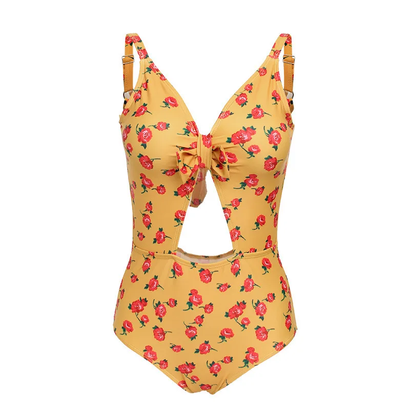 

One Piece Swimsuits Bathing Suit Woman Swimsuit Women Monokini New Breasts Print Cover Polyester Swimming Suit For Women