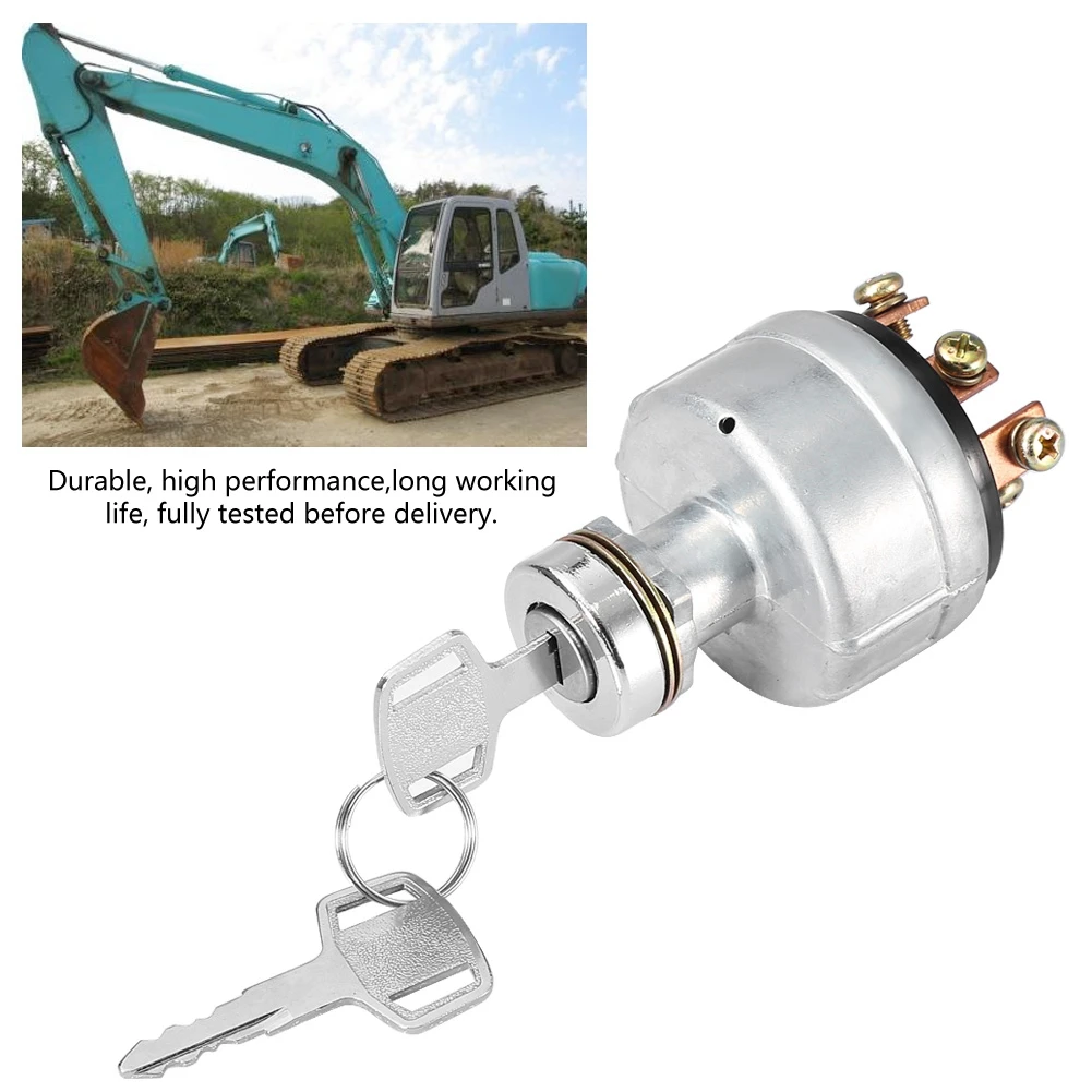 Стартовый переключатель зажигания из серебристого пластика и металла с 6