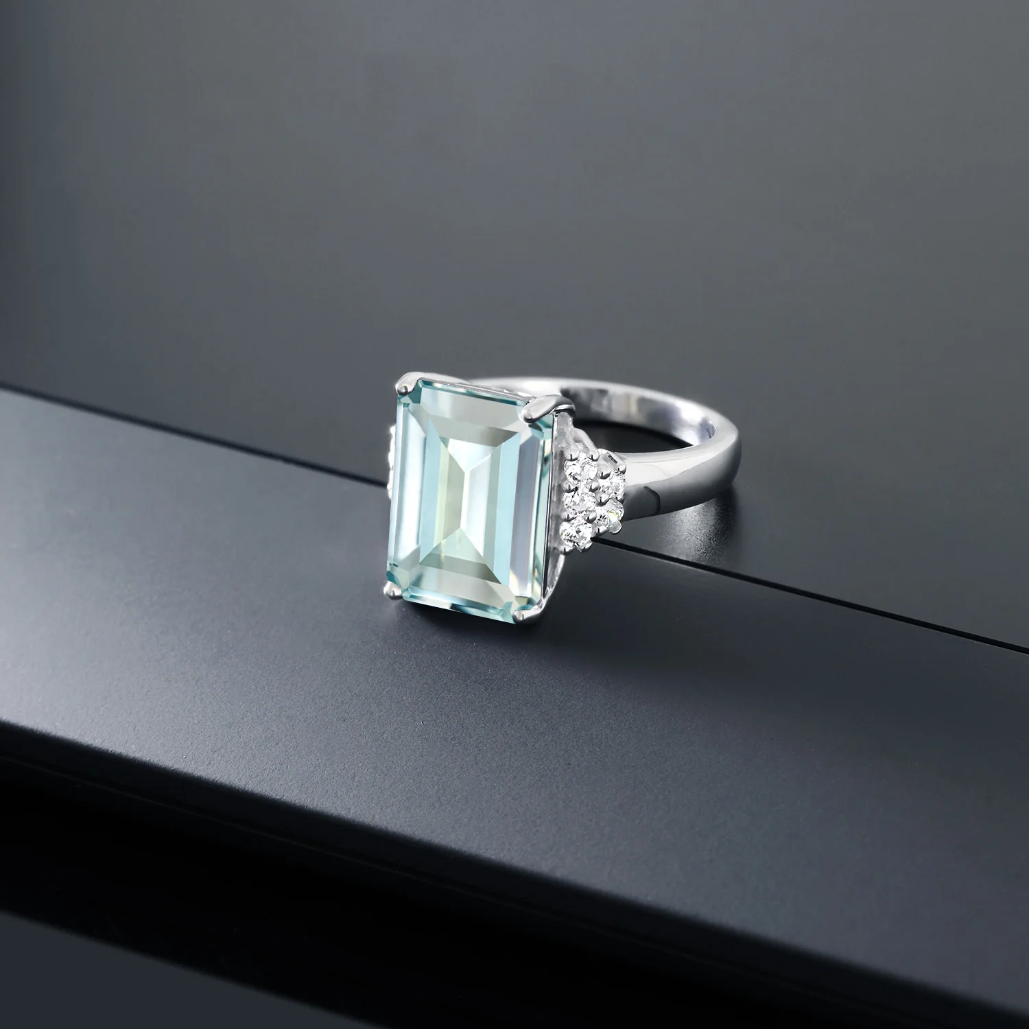 Драгоценный камень 6.94Ct восьмиугольник Небесно Голубой Имитация Аквамарин