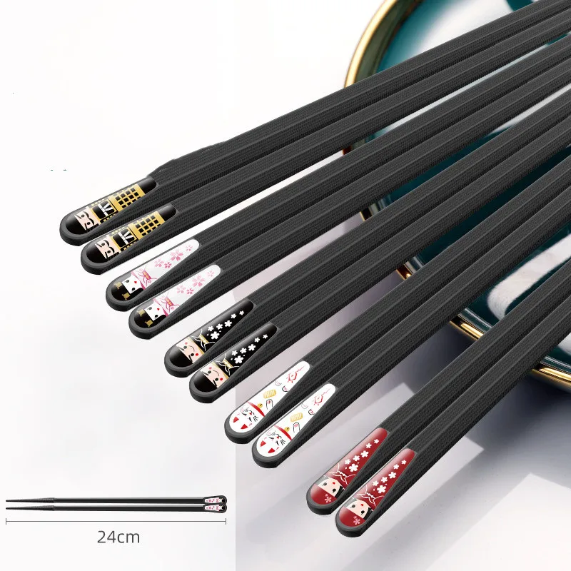 

Japanese Style Creative Home Chopsticks Set Hotel Personality Cartoon Drop Shape Couple Chopsticks
