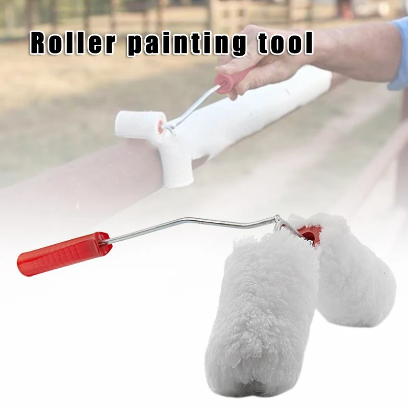 Double Paint Roller Painted Railing Corner Tool Portable Draw Pipes Fences Home J8 | Обустройство дома