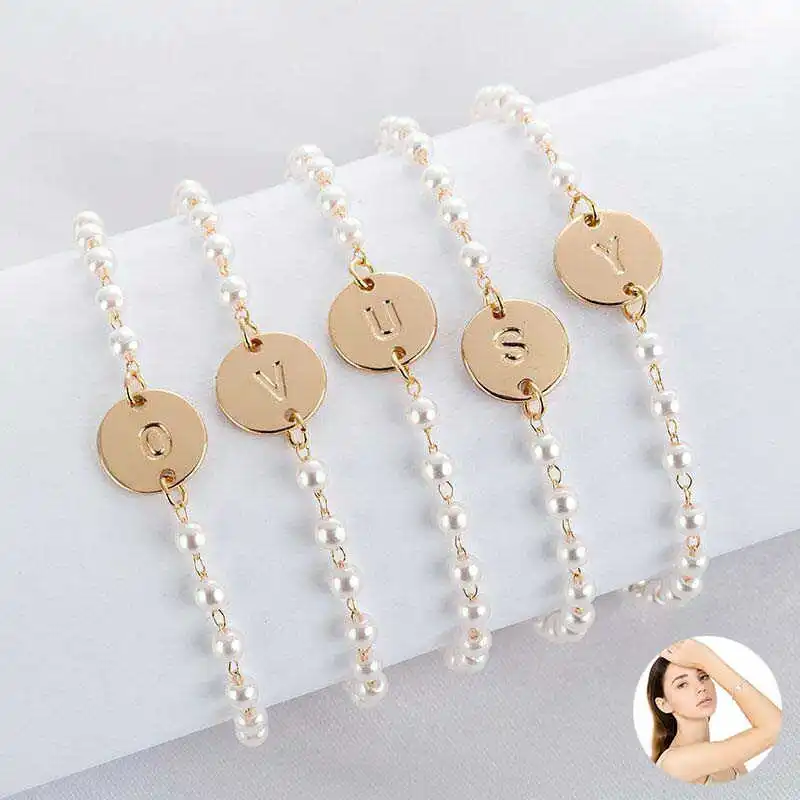 

26 оригинальные манжеты узел Шарм буквы Любовь Женский браслет жемчужные ювелирные изделия браслет горячий