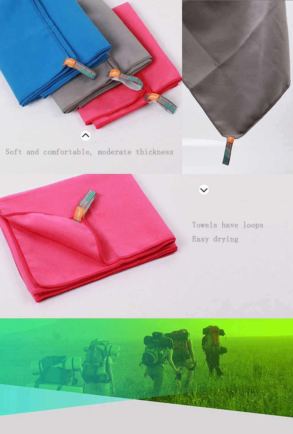 

Microfibre solid color Towel with carry bag Medium- a quick dry towel Great for travel running sport exercise Sweatband #XP25