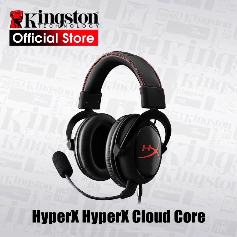 Игровая гарнитура Kingston HyperX Cloud Core с микрофоном профессиональные наушники для