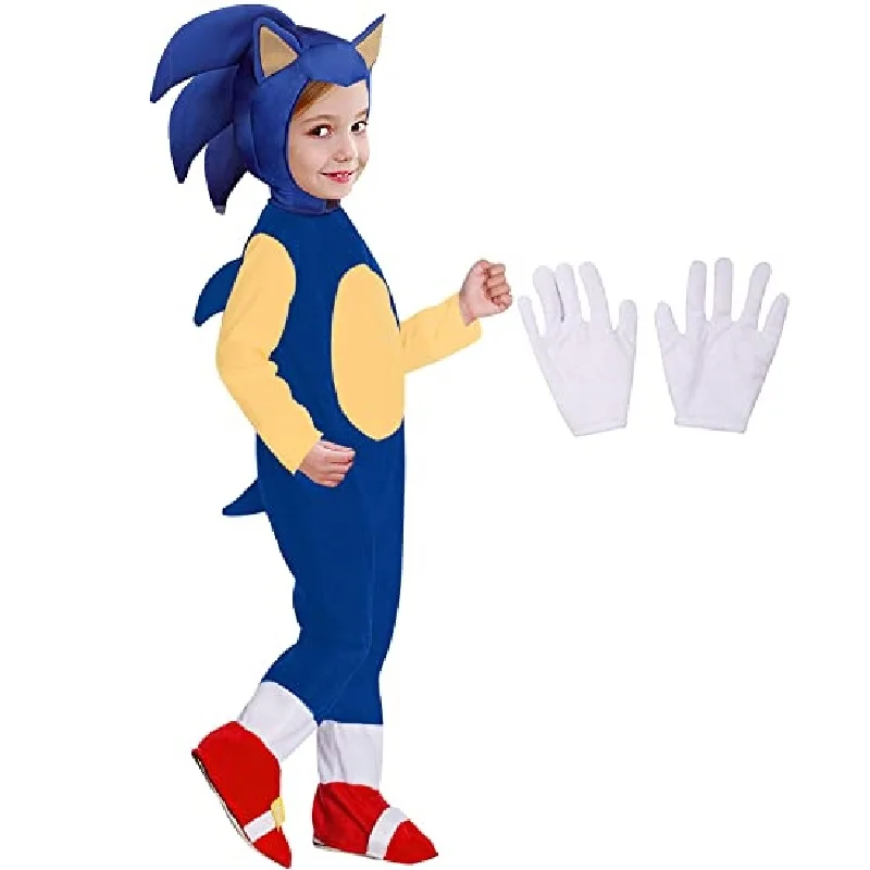 

Kids New Anime Hot Children Deluxe Girl Boy Costume The Hedgehog Costume Children Game Character Cosplay Halloween