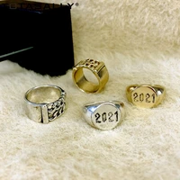 f j4z rings trend woman ring vintage 2021 number top finger ring designer antique alloy lady special gifts jewelry dropship