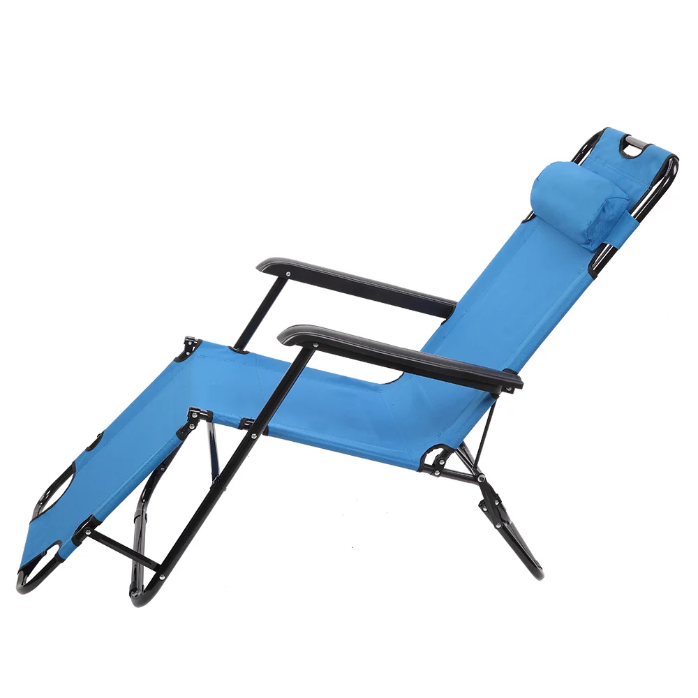 구매 휴대용 이중 목적 확장형 접이식 안락 의자 블루