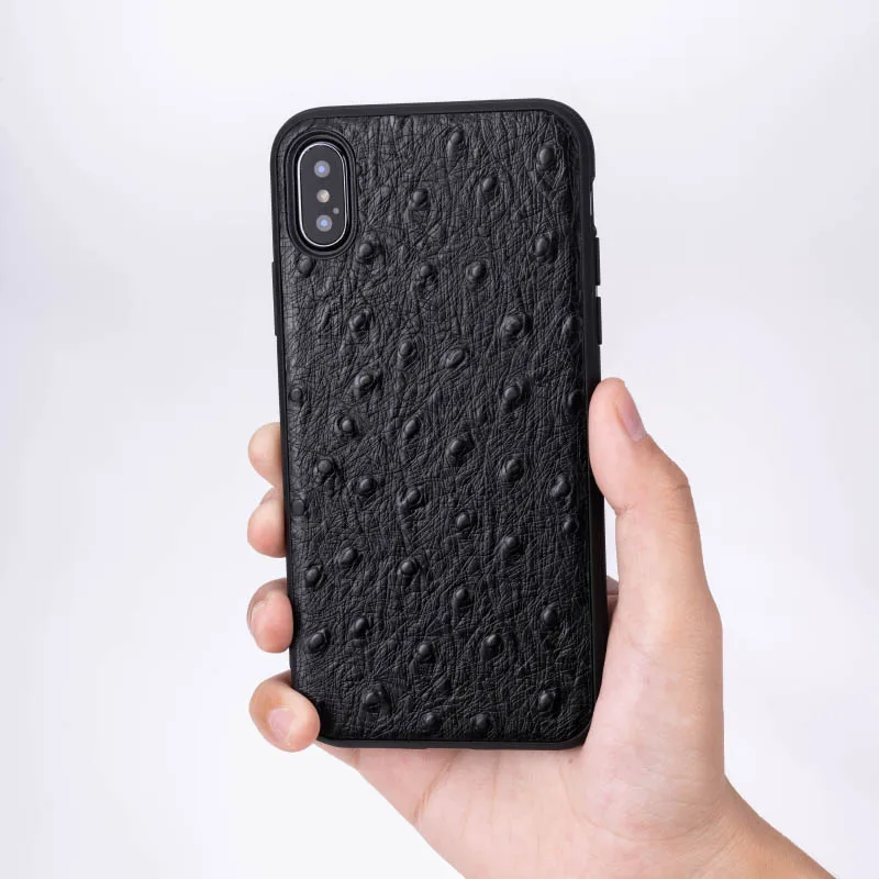 Ostrich Skin Phone Case For IPhone X XS Max XR Fitted Apple 5 5S SE 6 6S 7 8 Plus Protect |