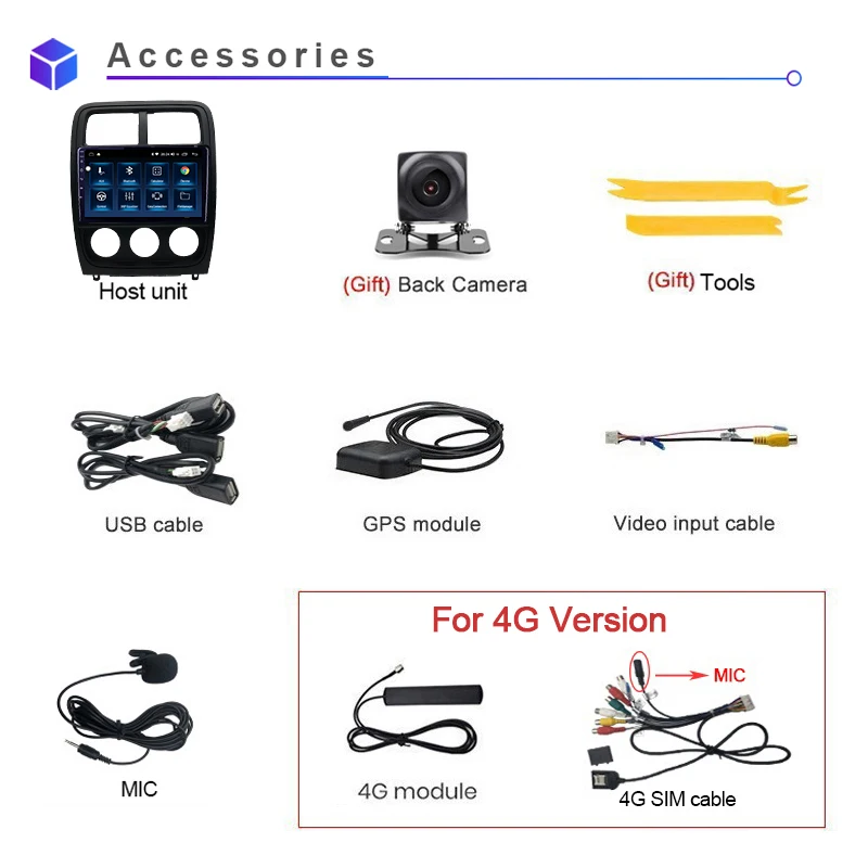 

For Dodge Caliber 2010-2011 Android 10 Car USB Multimedia Video Audio GPS Radio DVD Navigation Player