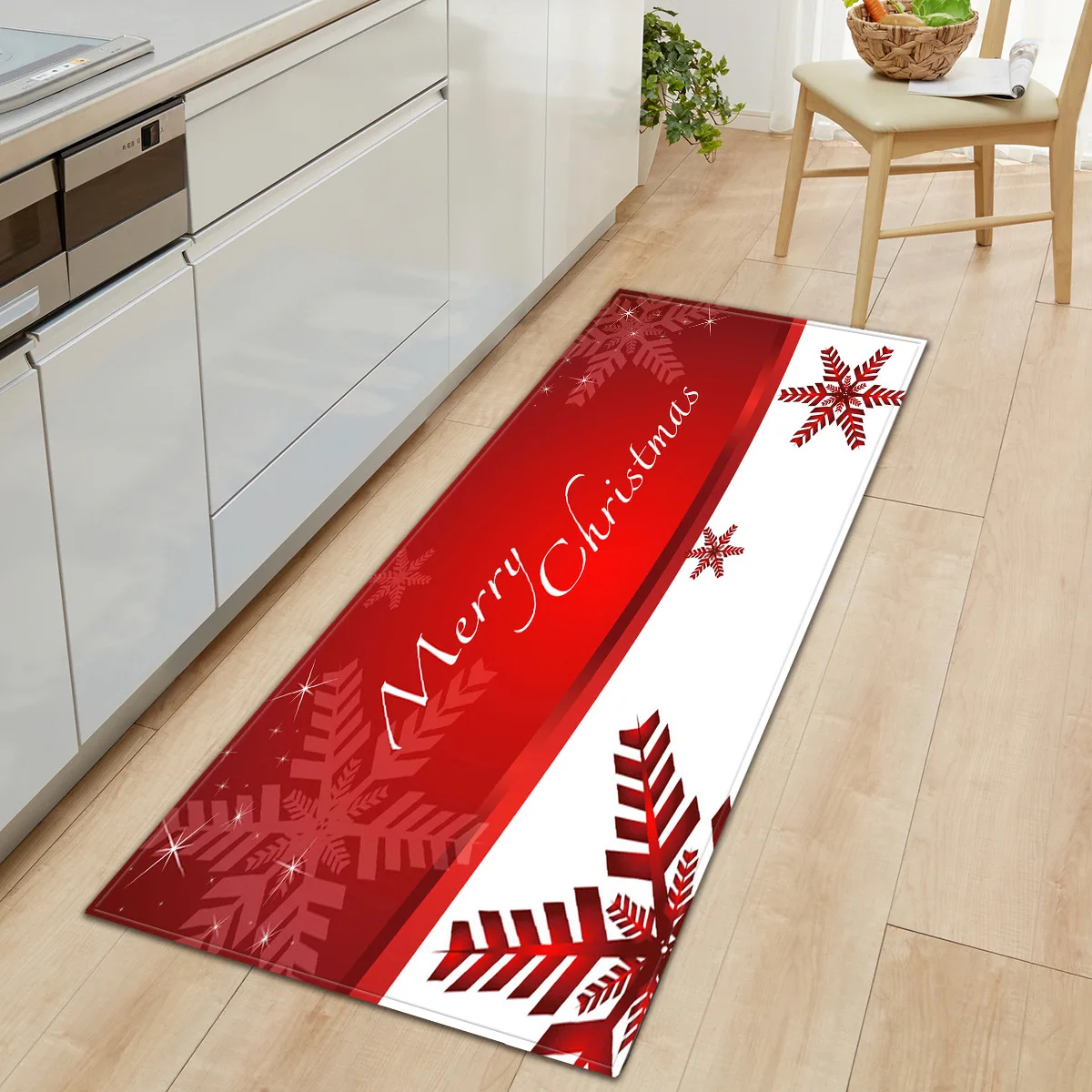 Zeegle коврик с рождественским дизайном длинный прямоугольный кухонный