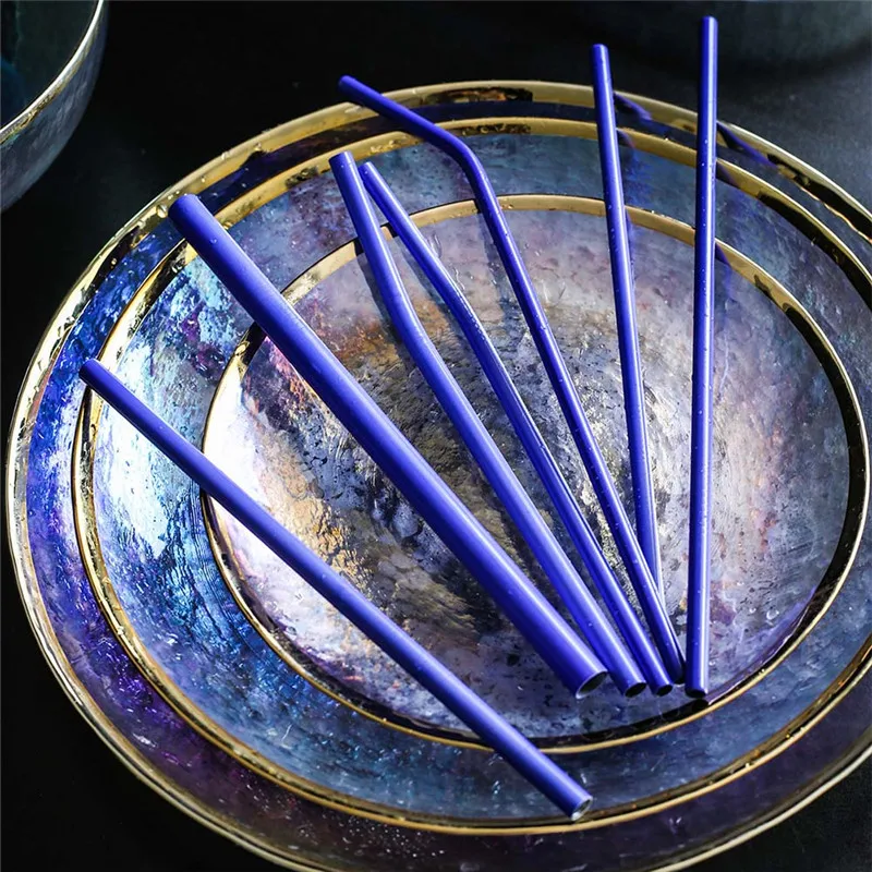 Многоразовые складные соломы нержавеющей индукции температуры изменение цвета