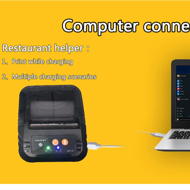 Бесплатная доставка 80 мм Термопринтер для купюр POS принтер ESC / Bluetooth чеков с USB и