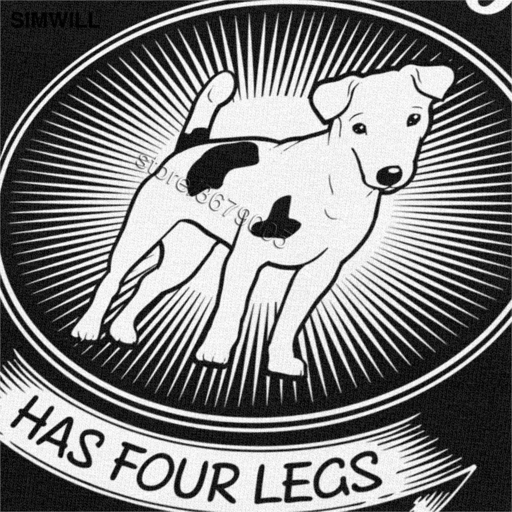 I Love My Puppy Tee Shirts Men Cotton Jack Russell Terrier Is Shadow T-Shirt Short Sleeved Dog Owner Gift T Shirt | Мужская одежда