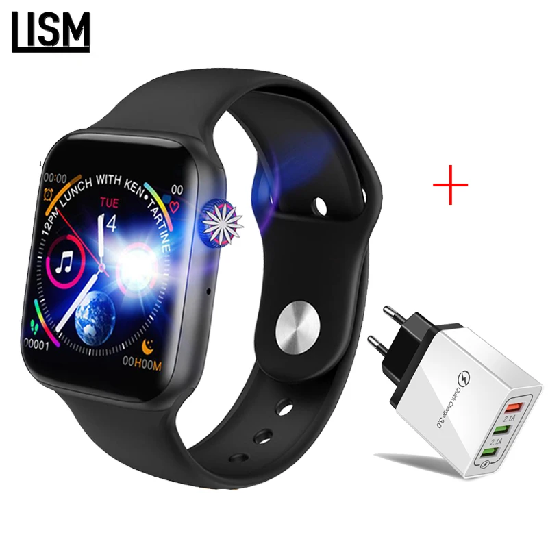 44 мм bluetooth часы W34 ECG монитор сердечного ритма умные для мужчин и женщин Apple iPhone huawei