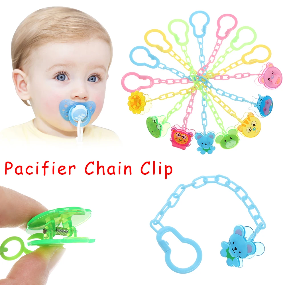Chupete, cadena para pez&oacute;n, beb&eacute;, ni&ntilde;o peque&ntilde;o, clip de chupete falso, chupete de primavera, pinza para pezones, cadena, correa, cadena de chupete-1