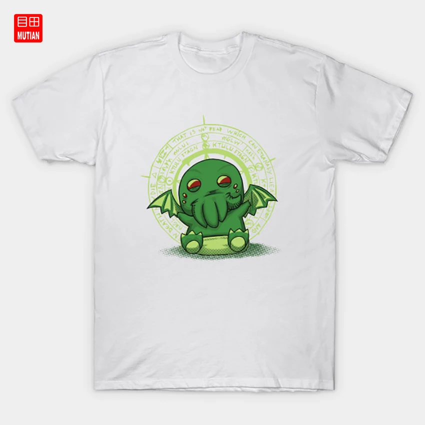 Футболка с надписью The Littlest Elder God Cthulhu Parody Cute Call Of Lovecraft Hp Little | Мужская одежда