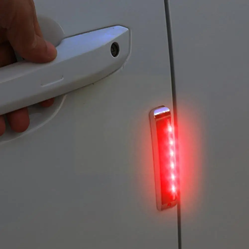 Car Door Anti-static Solar Energy Protector Bumper Auto Decoration Anti-collision Accessories Bar Crash Light Led J1l9 | Автомобили и