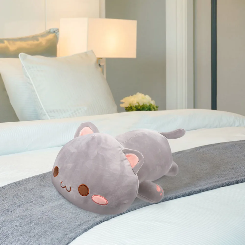 

30cm Lovely Cat Cushion Stuffed Cartoon Cozy Pillow for Adults Children