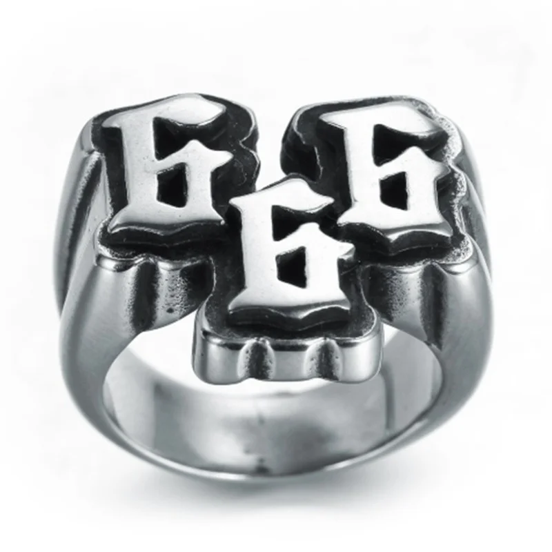 

Fashion Punk Personality Fashion Number 666 Men's Ring