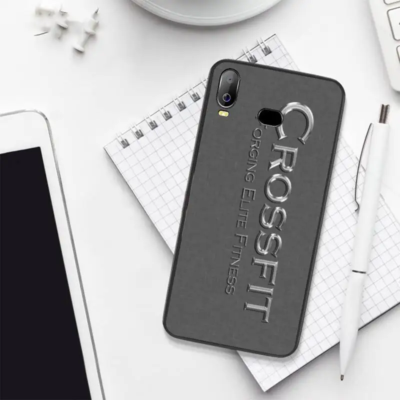CUTEWANAN keep calm and crossfit на черном ТПУ мягкий резиновый чехол для телефона Samsung A10 A20 A30 A40