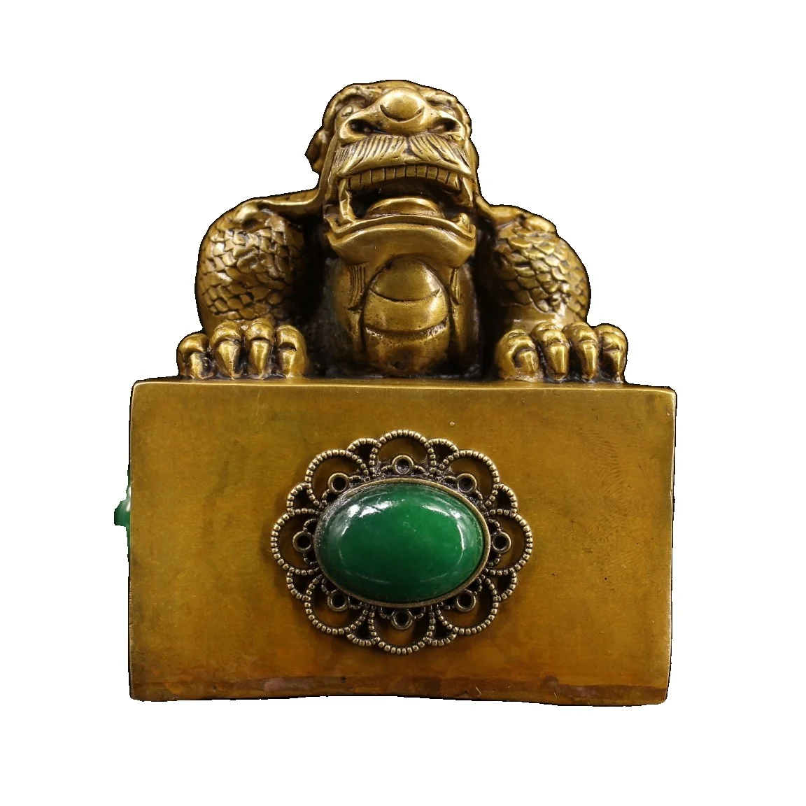 

Старая тибетская коллекция LAOJUNLU из чистой меди и позолота, инкрустированная драгоценными камнями, имитация античной бронзы, коллекция шеде...