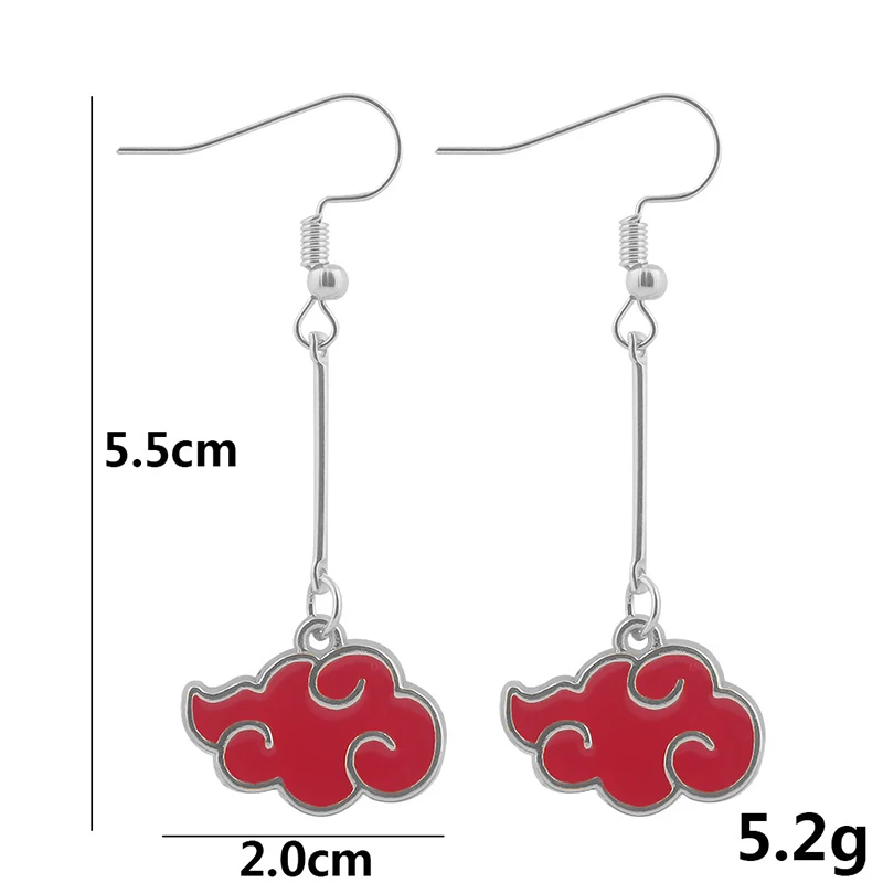 

Anime Earrings Dawn Organization Red Cloud Hanging Earrings Japan Anime Cosplay Accessories 2021 Trend Jewelry Gift for Teens